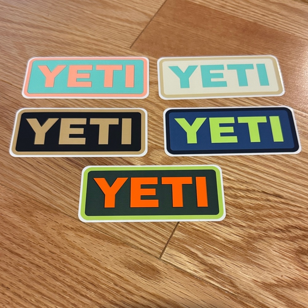 NEW: 5 YETI Logo Stickers